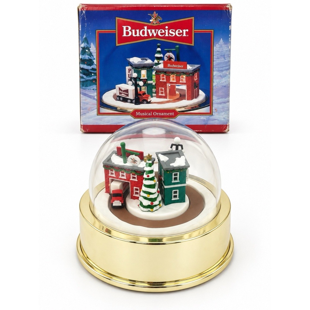 1996 Anheuser Busch Budweiser Vintage Crossroads Musical Ornament Works